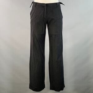 EMPORIO ARMANI Size 2 Black Rayon Blend Side Tabs Straight Dress Pants